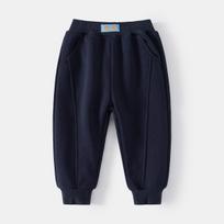 Kids Boys Fleece Lined Jogger Pants Casual Sports Sweatpants Warm Elastic Cuff Long Trousers for Autumn and Winter 90cm