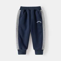 Boys Fleece Lined Sweatpants Winter Warm Jogger Pants Thick Sports Trousers for Kids 90cm
