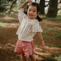 LELE JOVE Girls' Floral Print Summer Shirt 130