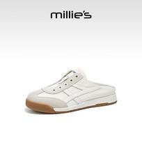 Millies Women's Leather Closed-Toe Mule Slippers 38