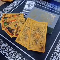 Naujas „Witch Waite“ aukso folija „Tarot“ „Tarot“ bronzinis spalvotas spausdinimas iš plastiko, atsparus vandeniui iš PVC