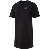 PUMA Back Print Breathable Round Neck Casual Sport Pullover Midi Fitted Short Sleeve Dress Women Dress Black 623257-01 M