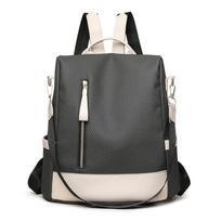 Soft Leather Backpack for Women Trendy Braided Bag Fashionable Lightweight Schoolbag Simple and Versatile Travel Back juoda