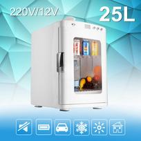 AC 12V/220V Food Fridge Warmer Cooler Refrigerator Box Thermoelectric Reptile Egg Incubator  25L