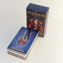 Edgaro Allano Poe Tarot kortų kaladė 78 nuostabios iliustracijos 12*7cm Pagrįsta Poe pasakomis Spausdinta ant 350GSM dvipusio reljefinio kartono juoda