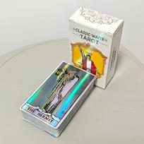 Classic Waite Tarot Deck 78 Pcs Rainbow Holographic Tarot Cards 10*6cm for Beginners