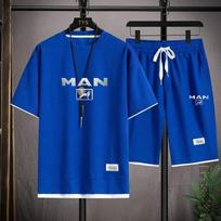 Men's Suit: High-quality Summer Fashion Casual Short-sleeved T-shirt, Sportswea S