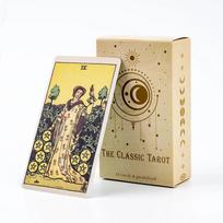 Klasikinis Tarot kortų kaladė 78 kortelės pradedantiesiems Likimo Būrimas Šventės Stalo Žaidimas Žaislas geltona