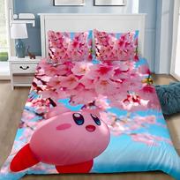 Soft Duvet Cover Kirbys Star Alies 3D Exquisite Game Anime Digital Printing Beding Set Warm Comforter Bed Youth Home Decor Children Kids Boy Gift 100*200cm Single