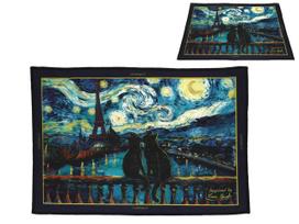 Dywanik Mata Podłogowa Van Gogh Gwiaździsta Noc Koty Sztuka Carmani