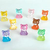 Luminous 10/20Pcs Mini Resin Raccoon Glow In The Dark Vibrant Multi-Colored Raccoons Tiny Animals Figures Ornament For Diy Potted Plant Decor