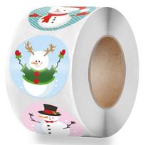 50-500pcs Happy Christmas Day Animal Stickers Paper 6 Designs Sticker Snowflake Christmas Label Gift Box Decoration Sticker