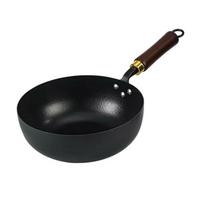 Heavy Duty 24cm Round Bottom Carbon Steel Wok Nonstick Finishes Ideal For High Heat Stir Fry Cooking