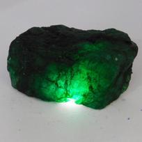 Rough Huge Size Earth-Mined 450 Ct Natural Green Emerald CERTIFIED Gemstone-w 55.8 mm approx žalia