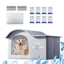 Air Conditioner Cat House Cooling House For Outdoor Cats Foldable Shelter Dog Bed Pet Supplies With Ice Packs For Indoor Outside