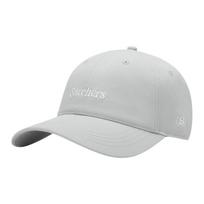 Skechers Basic Sports Series Retro Logo Design Casual Versatile Cotton Baseball Cap Unisex hats Moon-Gray L226U060-00MV M