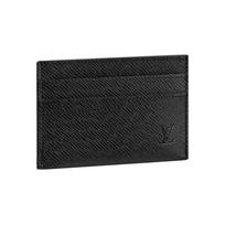Louis Vuitton Logo Taiga Card Holder Small Men wallets Black M32730 Gift Set(Basic Set+Box+Shopping Bag)