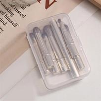 Set of 6 Mini Travel Makeup Brush Set with Case Portable Retractable Makeup Foundation Blush Blending Concealer Makeup Brush Set