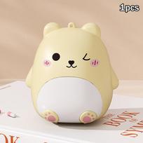 Cute Cartoon Bear Portable Pill Box Double Layer Plastic Medicine Storage Box Separate Compartment For Outing
