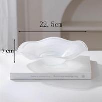 Transparent Irregular Glass Fruit Dish Wave-shaped Wrinkled Tray Storage Container Fruit Bowl Jewelry Dish Trinket Dish