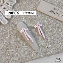 20/50Pcs Pearlescent 3D Bow Nail Charms Kawaii Manicure Decor DIY Nail Art Decoration Accessories