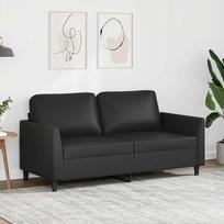Vidaxl 2-Osobowa Sofa, Czarna, 140 Cm, Sztuczna Skóra