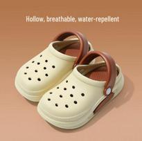 Children's Summer Cartoon Clog Sandals - Thick-Soled, Hollowed-Out Beach Shoes for Boys and Girls Inner 16cm (160) for foot 15cm