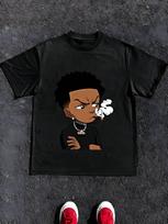 Muhammad Ali plakato spaudinys unisex trumpomis rankovėmis apvalia iškirpte T-shirt L