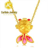 Shuibei 999 Fine Gold 3D Goldfish Pendant Necklace for Women - Hot Selling Live Broadcast Item Pendant Only