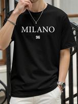 Manfinity Homme Unisex Drop-Shoulder Letter Print T-Shirt L