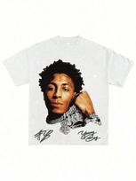 ROMWE Unisex Street Life Unisex Skull Graphic Drop Shoulder Y2k T-Shirt S