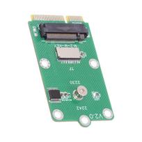 CY Adapter Mini PCI-E Riser Card - USB 2.0 TF Micro SD Card & M.2 NGFF Key-M NVMe SSD Adapter (Compatible with NAS Industrial Control Motherboards)