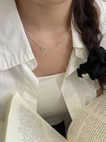 Exquisite S925 Sterling Silver Pig Nose Necklace & Bracelet Set for Girls - Versatile Cold Style Jewelry Gift 925 Silver sidabras