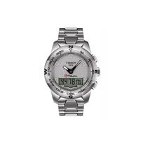 Tissot T-Touch serijos Kvarcinis mechanizmas Šviesus Smart Sidabrinis pilkas ciferblatas Atsparus vandeniui Chronografas Daugiafunkcis Sportinis laisvalaikio laikrodis T047.420.11.071.00 Regular Watch Box,Silver Dial