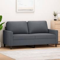 Vidaxl Sofa 2-Osobowa, Ciemnoszary, 140 Cm, Tapicerowana Aksamitem