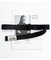 Shawn Yue 3.2cm Canvas Belt: Trendy Hong Kong Style Jeans for Men, Students & Young People, Leather Letter Design. 110cm