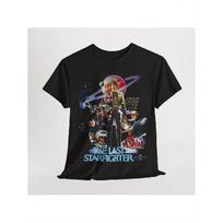 The Last Starfighter  1984 Movie Themed Graphic Tee - Heavyweight T-Shirt Featuring a Starfighter Pilot Design - Retro 80S Sci-Fi Nostalgic Style S