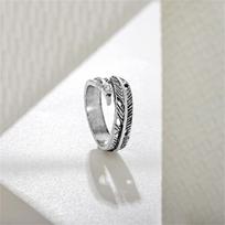 Minimalist Geometric Silver Color Finger Rings For Women Fashion Hug Leaf Flower Branch Feather Cross Opening Ring Party Jewelry