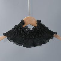 New Ruffled Edge Fake Collar Detachable Black White High Neck Collar Cloud Shoulder Shawl Women Girls