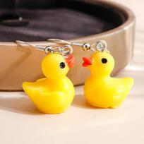 Cute Cartoon Duck Drop Earrings for Women Girls Animal Dangle Earrings Kid's Party Holiday Jewelry Gifts