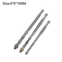 3Pcs Four-Edge Sawtooth Eccentric Twist Drill Bit Set For Dry Drilling Of Ceramic Tiles Glass Marble Concrete Drill Bits!