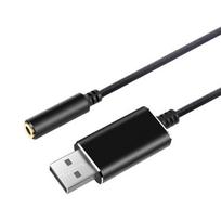 YFFSFDC External Sound Card Adapter USB to 3.5mm PC Headphone Video Call Audio Cable USB Port - 3-pole (TRS)  4-pole (TRRS) Mini Jack Conversion