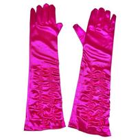 Elasticity Full Finger Gloves Satin Arm Warmer Temperament Women Wrinkle Gloves  Wedding