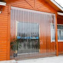 Kabao Lan PVC permatoma izoliacinė durų užuolaida a strip white