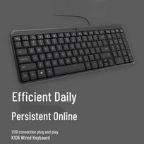 Logitech K106 Wired USB Full-Size Membrane Keyboard