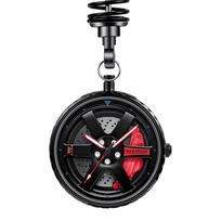 SVJ TE37 Car Wheel Pocket Watch: 3D Hollow Design, Waterproof, Luminous, Hangable.