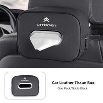 Didelės talpos automobilio interjero servetėlių dėžutė Kleenex laikymo krepšys Citroen C8 DS3 C6 C3 Vts C4 Saxo C4L C5 C2 C1 Xsara C3-XR Picasso juoda