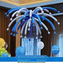 Dopamine Strip Fireworks Balloon Christmas Decoration Balloon New Year's Eve Atmosphere Scene Arrangement Balloon Props