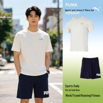 PUMA Men's Casual Running Short Sleeve & Shorts Set M