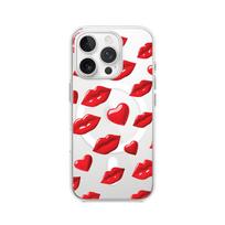 Etui Do Iphone 14 Pro Max Z Magsafe Przeźroczyste, Silikonowe Flexi, Czerwone Usta